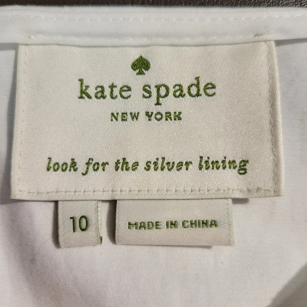 Kate Spade Fiorella Blue & White Colorblock Cupcake Dress
